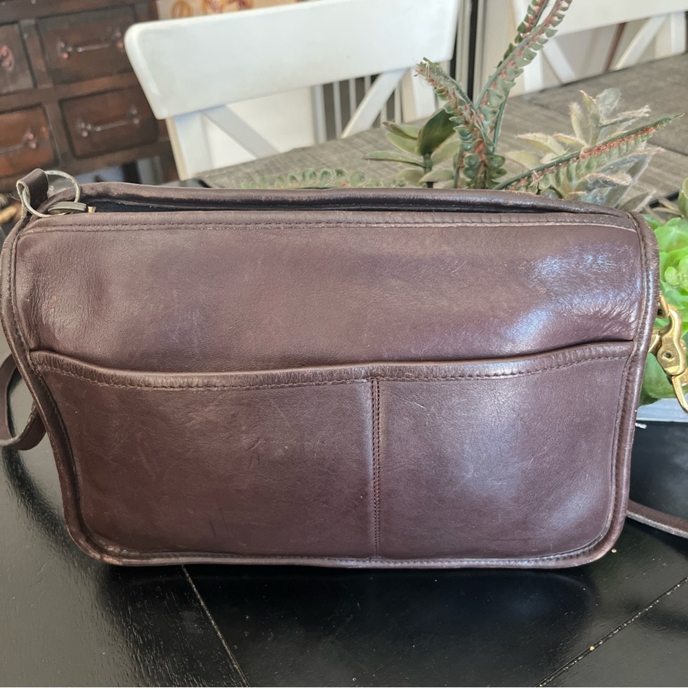 Coach Dark Brown Leather Shoulder Bag